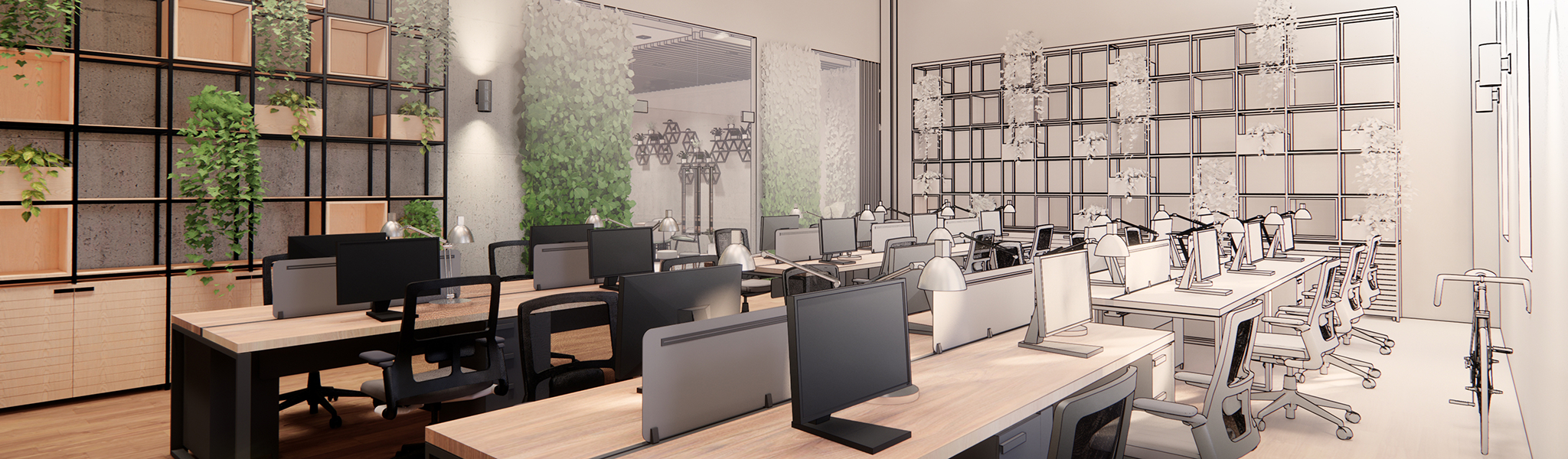 About Cover Office Inteior Sketch